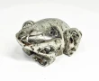 3.30" Polished PYRITE CRYSTAL FROG Carving Huanzala mine, Peru T809