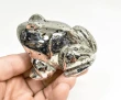 2.75" Polished PYRITE CRYSTAL FROG Carving Huanzala mine, Peru T808
