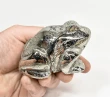 3.30" Polished PYRITE CRYSTAL FROG Carving Huanzala mine, Peru T807