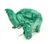 4.13" Beautiful POLISHED MALACHITE ELEPHANT Animal Carving - Congo mc436