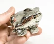 2.71" Polished PYRITE CRYSTAL FROG Carving Huanzala mine, Peru T810