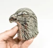 3.14" Polished PYRITE EAGLE BUST Carving Huanzala Mine Peru T814