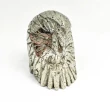 3.14" Polished PYRITE EAGLE BUST Carving Huanzala Mine Peru T814