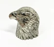 3.14" Polished PYRITE EAGLE BUST Carving Huanzala Mine Peru T814
