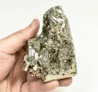 3.34" Polished PYRITE Standing SCULPTURE Carving Huanzala Mine Peru T819