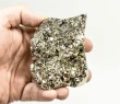 2.81" Polished PYRITE Standing SCULPTURE Carving Huanzala Mine Peru T821