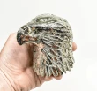 3.50" Polished PYRITE EAGLE BUST Carving Huanzala Mine Peru T815