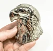 3.11" Polished PYRITE EAGLE BUST Carving Huanzala Mine Peru T817