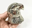 3.11" Polished PYRITE EAGLE BUST Carving Huanzala Mine Peru T817
