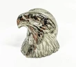 3.11" Polished PYRITE EAGLE BUST Carving Huanzala Mine Peru T817