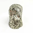 3.62" Polished PYRITE EAGLE BUST Carving Huanzala Mine Peru T813