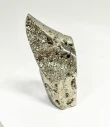 5" Polished PYRITE Standing SCULPTURE Carving Huanzala Mine Peru T824