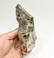 5" Polished PYRITE Standing SCULPTURE Carving Huanzala Mine Peru T824