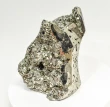 6.02" Polished PYRITE Standing SCULPTURE Carving Huanzala Mine Peru T829