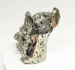 6.02" Polished PYRITE Standing SCULPTURE Carving Huanzala Mine Peru T829