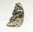 4.76" Polished PYRITE Standing SCULPTURE Carving Huanzala Mine Peru T826