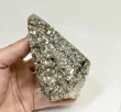3.97" Polished PYRITE Standing SCULPTURE Carving Huanzala Mine Peru T825