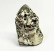 3.81" Polished PYRITE Standing SCULPTURE Carving Huanzala Mine Peru T822