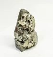 3.81" Polished PYRITE Standing SCULPTURE Carving Huanzala Mine Peru T822
