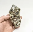 4.64" Polished PYRITE Standing SCULPTURE Carving Huanzala Mine Peru T823
