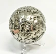 2.63" Polished PYRITE CRYSTAL SPHERE With Stand Huanzala Mine Peru T832