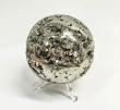 2.87" Polished PYRITE CRYSTAL SPHERE With Stand Huanzala Mine Peru T837