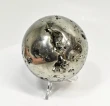 2.91" Polished PYRITE CRYSTAL SPHERE With Stand Huanzala Mine Peru T844