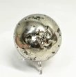 2.91" Polished PYRITE CRYSTAL SPHERE With Stand Huanzala Mine Peru T844