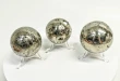 3 Pcs Polished PYRITE CRYSTAL SPHERE With Stand Bulk set Huanzala Mine Peru T852