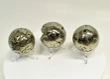 3 Pcs Polished PYRITE CRYSTAL SPHERE With Stand Bulk set Huanzala Mine Peru T853