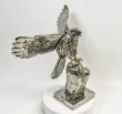 Massive XXL Hand-Carved & Polished PYRITE EAGLE sculpture Peru T857