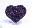 4.44" AMETHYST CRYSTAL HEART With Stand - Polished Sides - Uruguay Q930