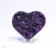 4.44" AMETHYST CRYSTAL HEART With Stand - Polished Sides - Uruguay Q930