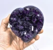 4.21" AMETHYST CRYSTAL HEART With Stand - Polished Sides - Uruguay Q933