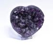4.21" AMETHYST CRYSTAL HEART With Stand - Polished Sides - Uruguay Q933
