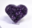 4.44" AMETHYST CRYSTAL HEART With Stand - Polished Sides - Uruguay Q928