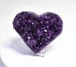 4.44" AMETHYST CRYSTAL HEART With Stand - Polished Sides - Uruguay Q928