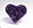 4.44" AMETHYST CRYSTAL HEART With Stand - Polished Sides - Uruguay Q928
