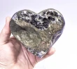 4.44" AMETHYST CRYSTAL HEART With Stand - Polished Sides - Uruguay Q928