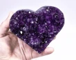 4.44" AMETHYST CRYSTAL HEART With Stand - Polished Sides - Uruguay Q928