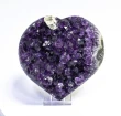 4.40" AMETHYST CRYSTAL With CALCITE HEART With Stand Polished Sides Uruguay Q929