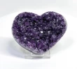 3.30" AMETHYST CRYSTAL HEART With Stand - Polished Sides - Uruguay Q936