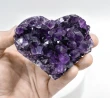 3.18" AMETHYST CRYSTAL HEART With Stand - Polished Sides - Uruguay Q938