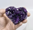 3.18" AMETHYST CRYSTAL HEART With Stand - Polished Sides - Uruguay Q938