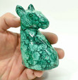 3.81" POLISHED MALACHITE HORSE Head Animal Carving - Congo mc405
