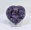 2.99" AMETHYST CRYSTAL HEART With Stand - Polished Sides - Uruguay Q939