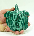 4.29" POLISHED MALACHITE Turtle Animal Carving - Congo mc391