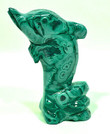 5.15" Beautiful POLISHED MALACHITE DOLPHIN Animal Carving - Congo mc352