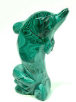 5.15" Beautiful POLISHED MALACHITE DOLPHIN Animal Carving - Congo mc352