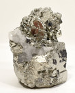 4.48" PYRITE Cube Cluster Sphalerite, Quartz Haunzala Mine, Peru P16